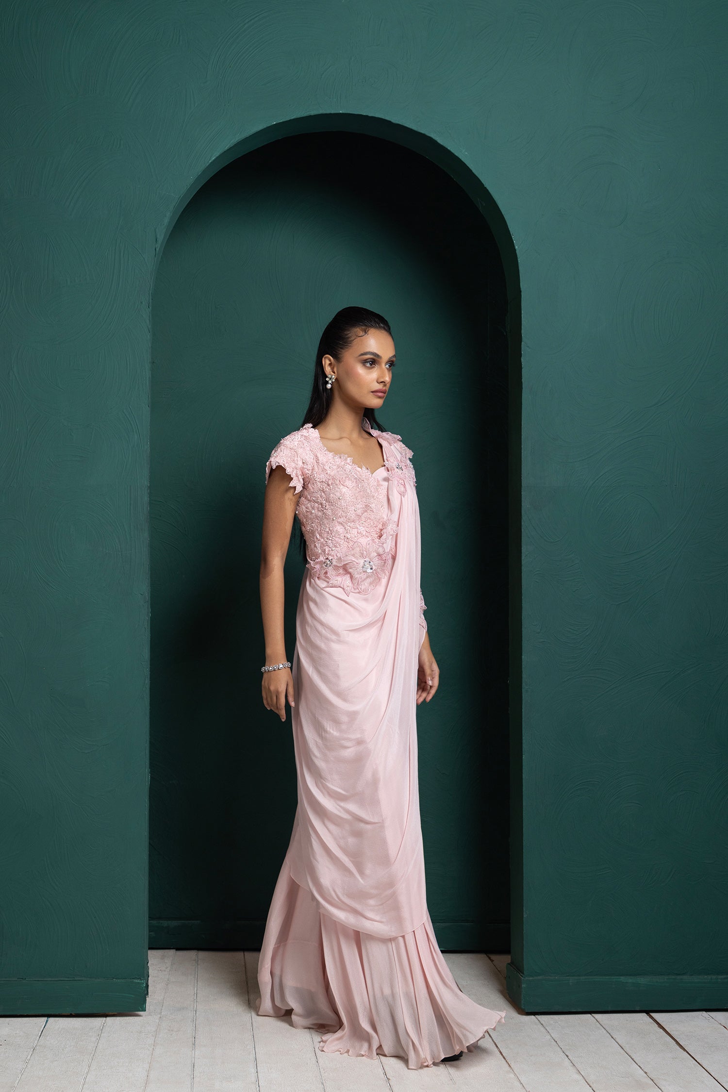 Blush Blossom Drape Pant Set