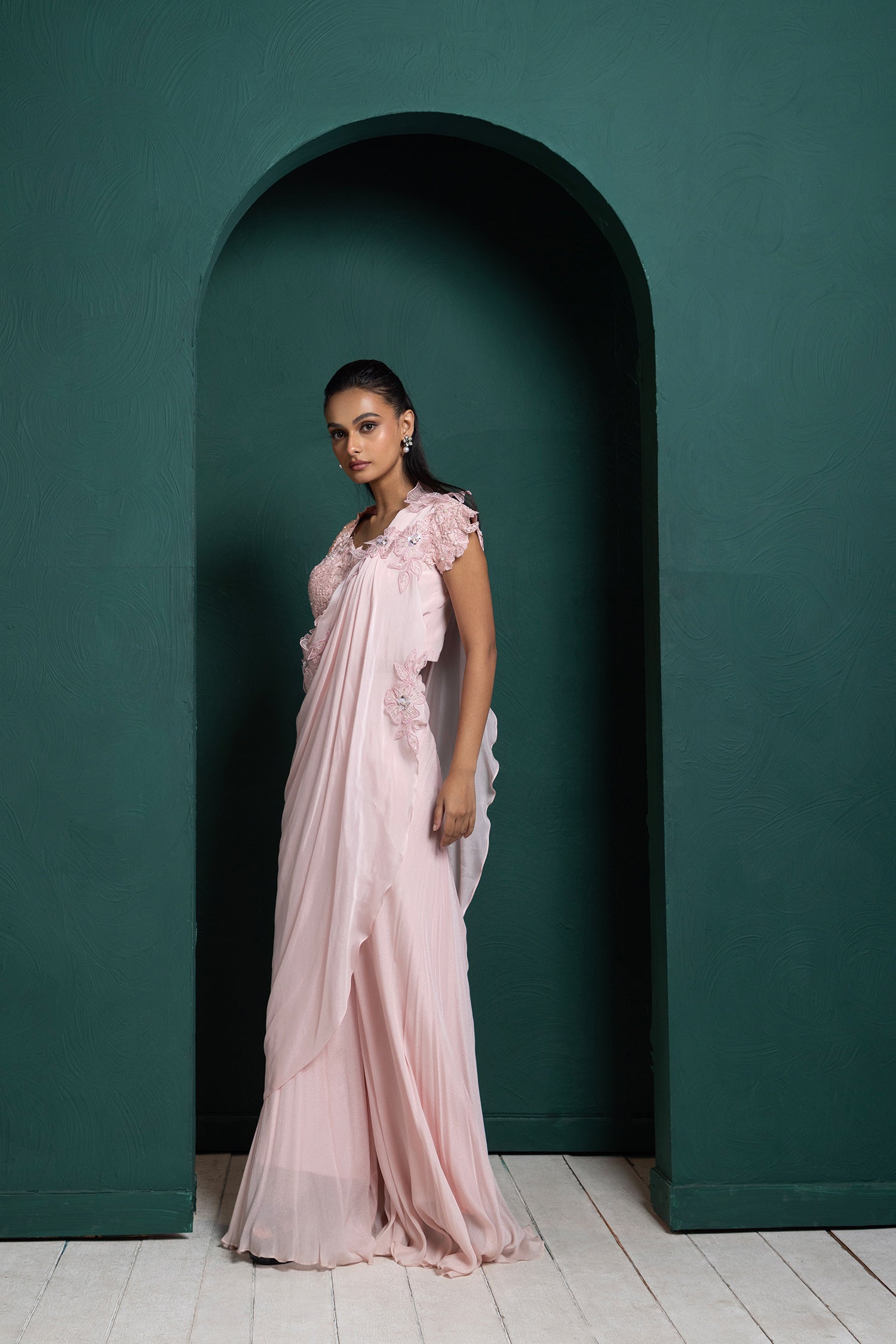 Blush Blossom Drape Pant Set