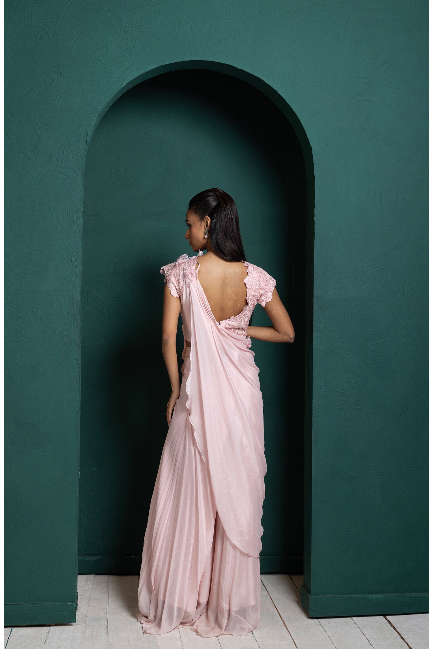 Blush Blossom Drape Pant Set