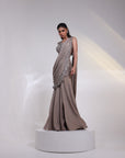 Ash Grace Draped Saree Gown