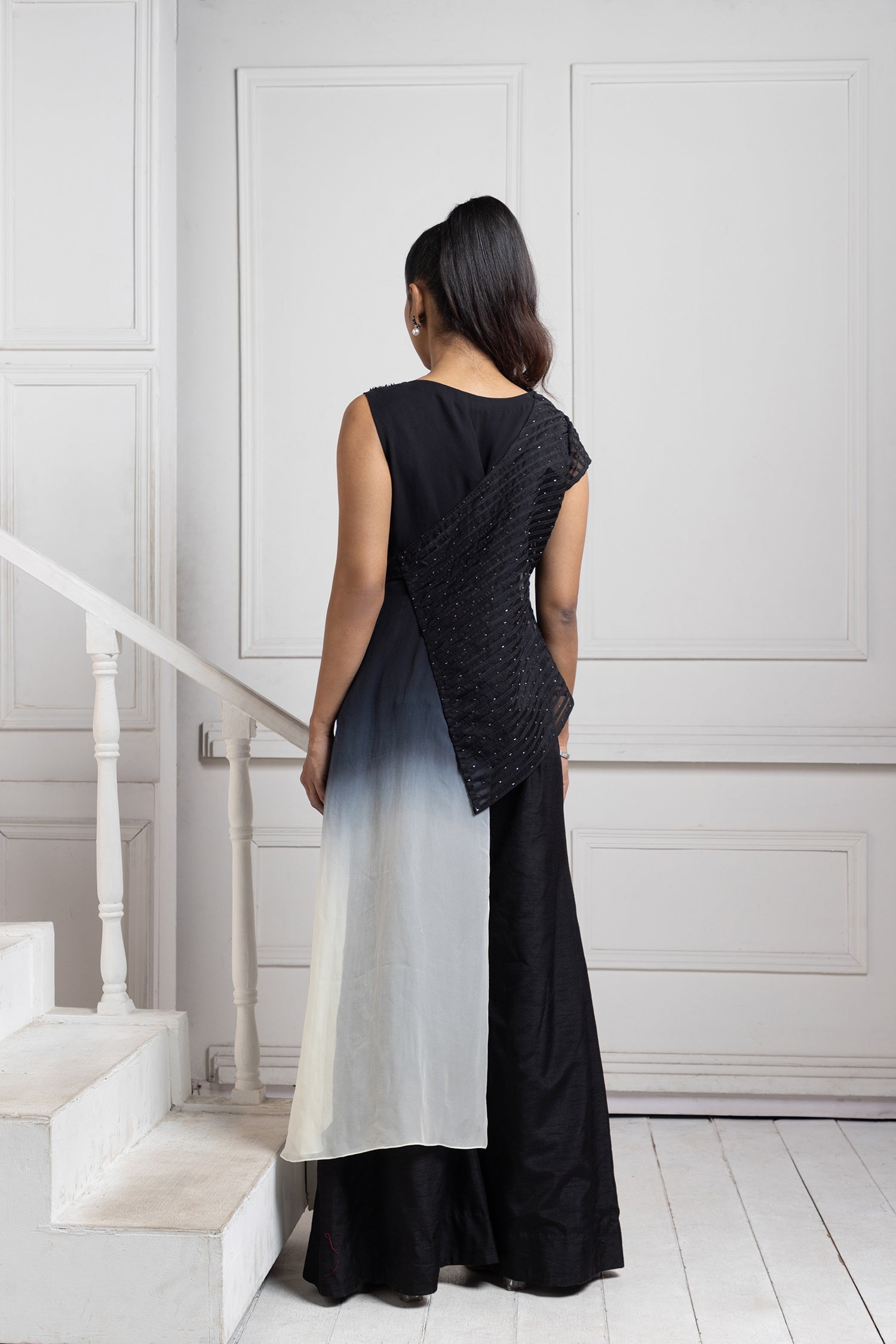 Noir Ombre Wrap Jumpsuit