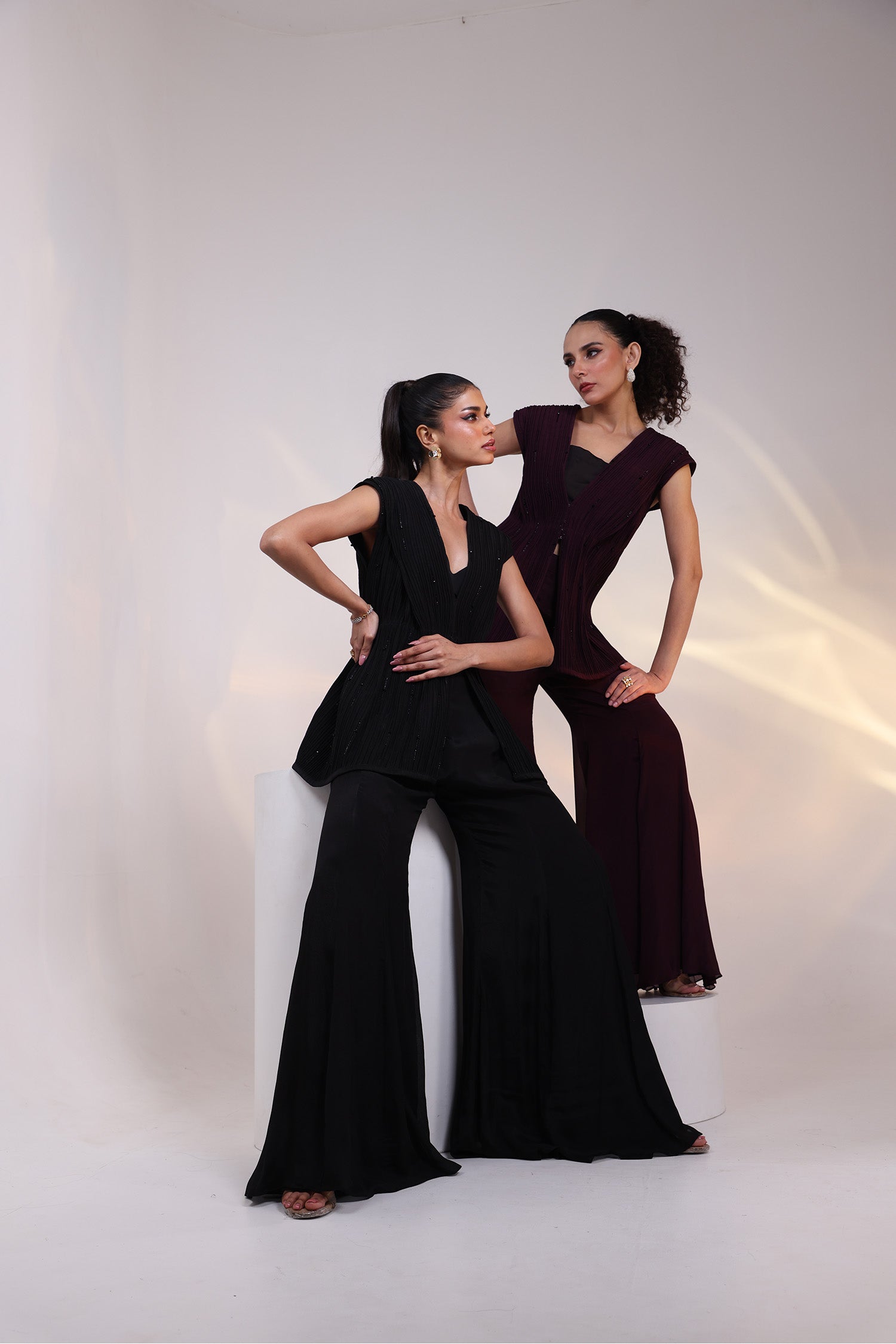 Merlot Pleated Co-Ord Set