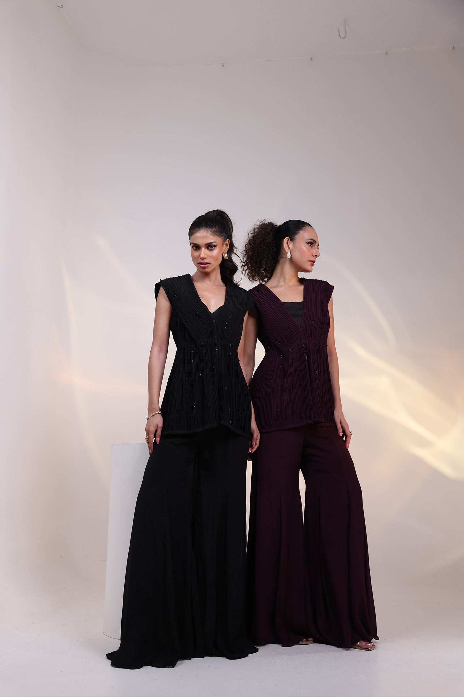 Merlot Pleated Co-Ord Set