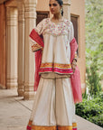 Jugni Ivory Sharara Set
