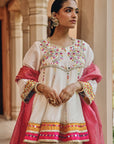 Jugni Ivory Sharara Set