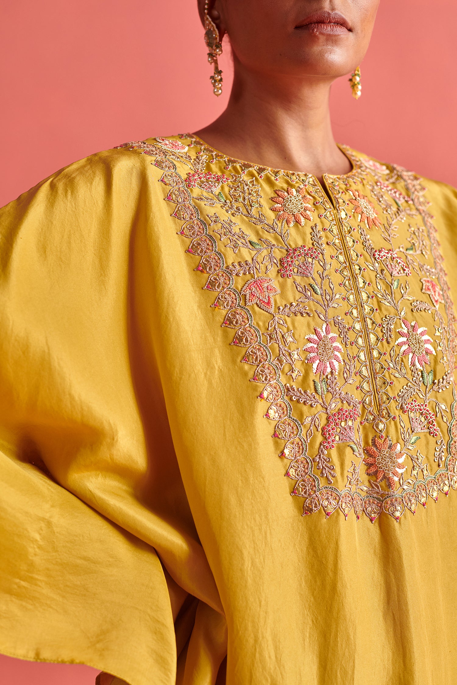Pure Silk Kaftan &amp; Bemberge Satin Pant