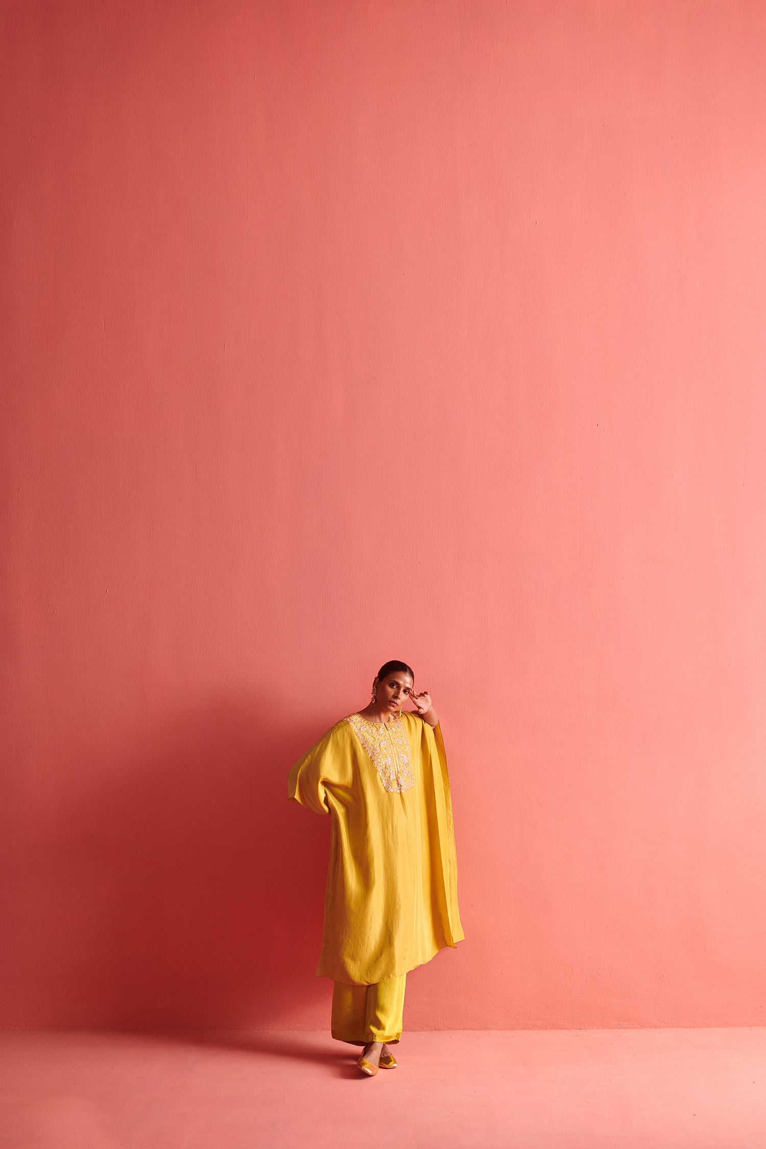 Pure Silk Kaftan &amp; Bemberge Satin Pant