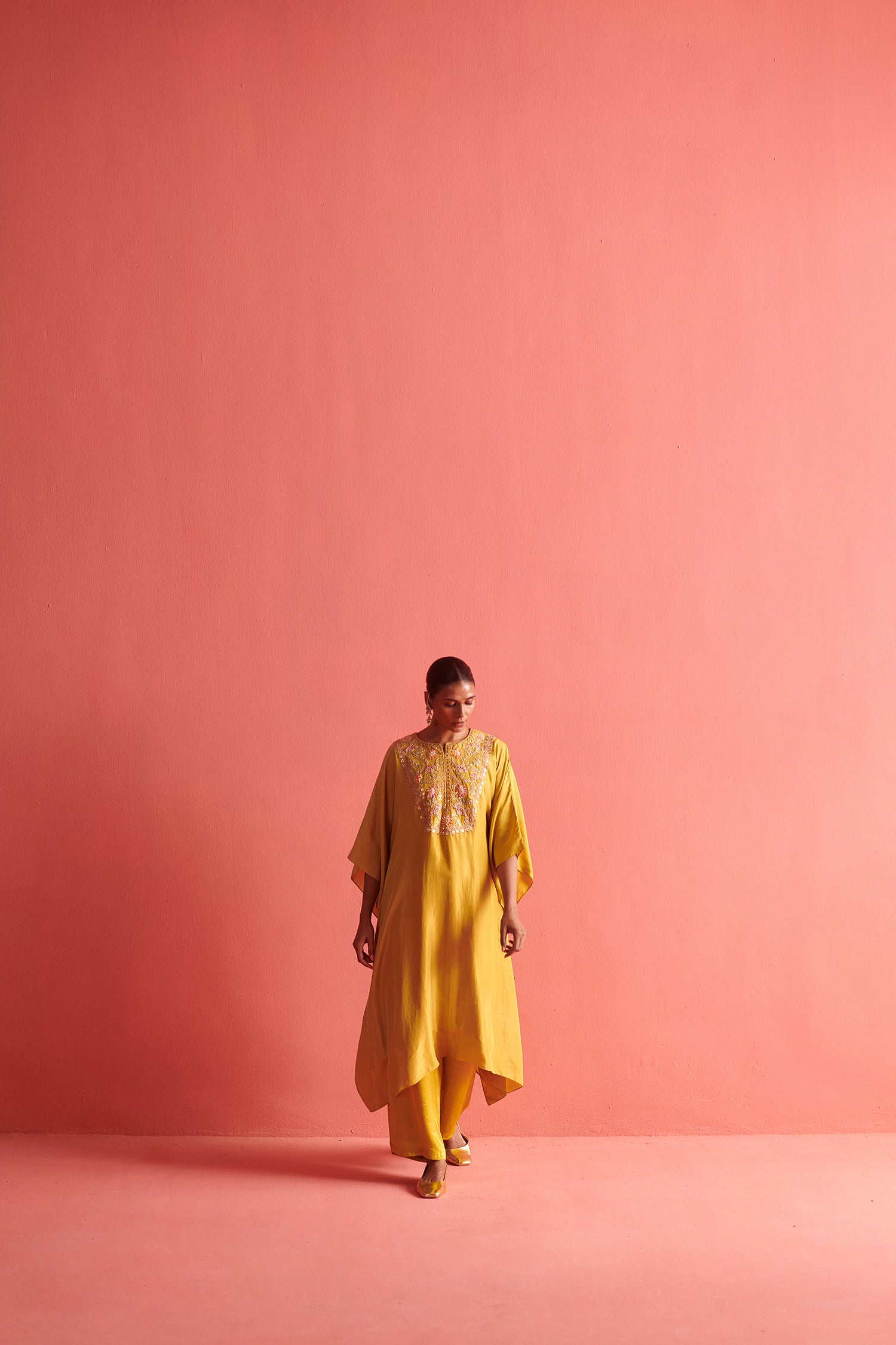 Pure Silk Kaftan &amp; Bemberge Satin Pant