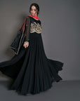 Intricately Sequin Embroidered Ombre Anarkali with Pleated Flare