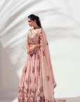 Dramatic One Shoulder Lehenga Set
