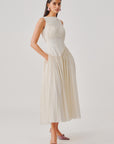 Ivory Ruched Corset Dress