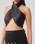 Hope Halter Neck Top in Black