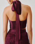 Hope Halter in Burgundy with Elastic Back