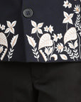 Black Thread Embroidery Sherwani Set