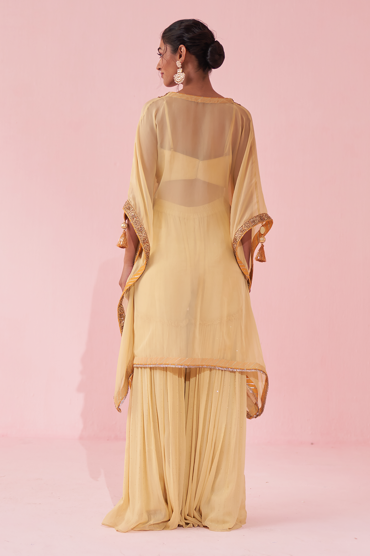 Gulzaar Yellow Kaftan Set