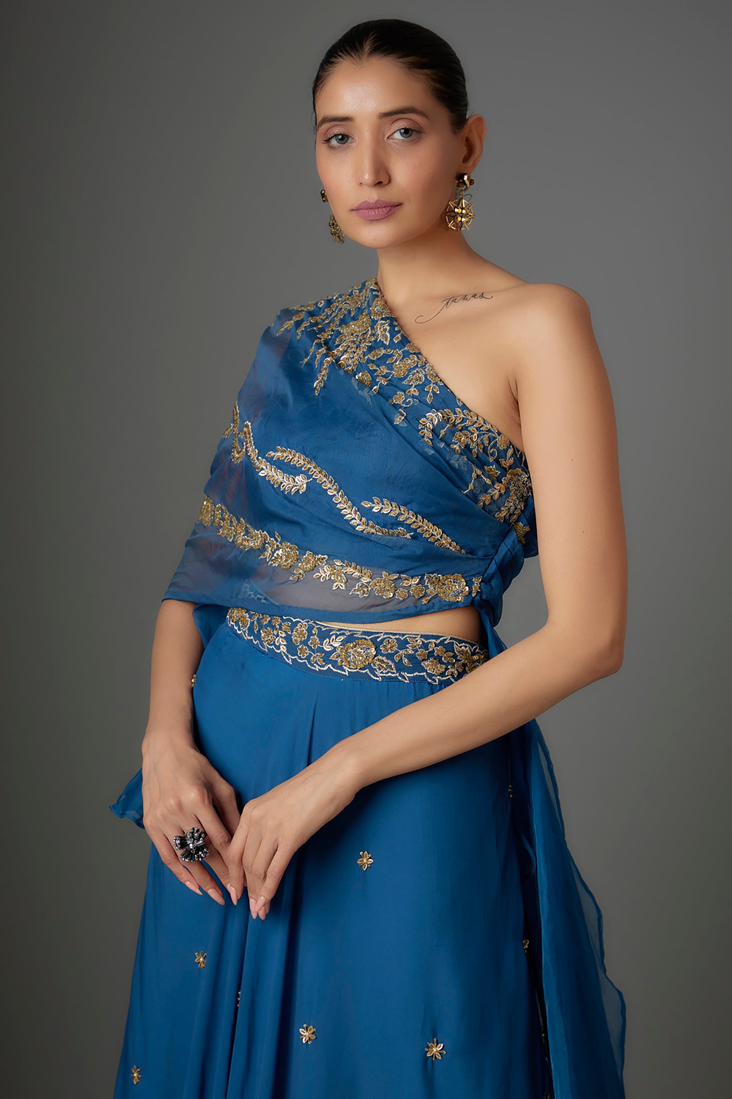 Royal Blue Sequins  Lehenga