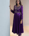 Purple Anarkali Set