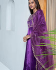 Purple Anarkali Set