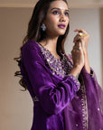 Purple Anarkali Set