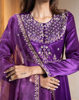 Purple Anarkali Set