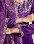 Purple Anarkali Set