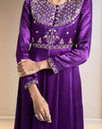 Purple Anarkali Set