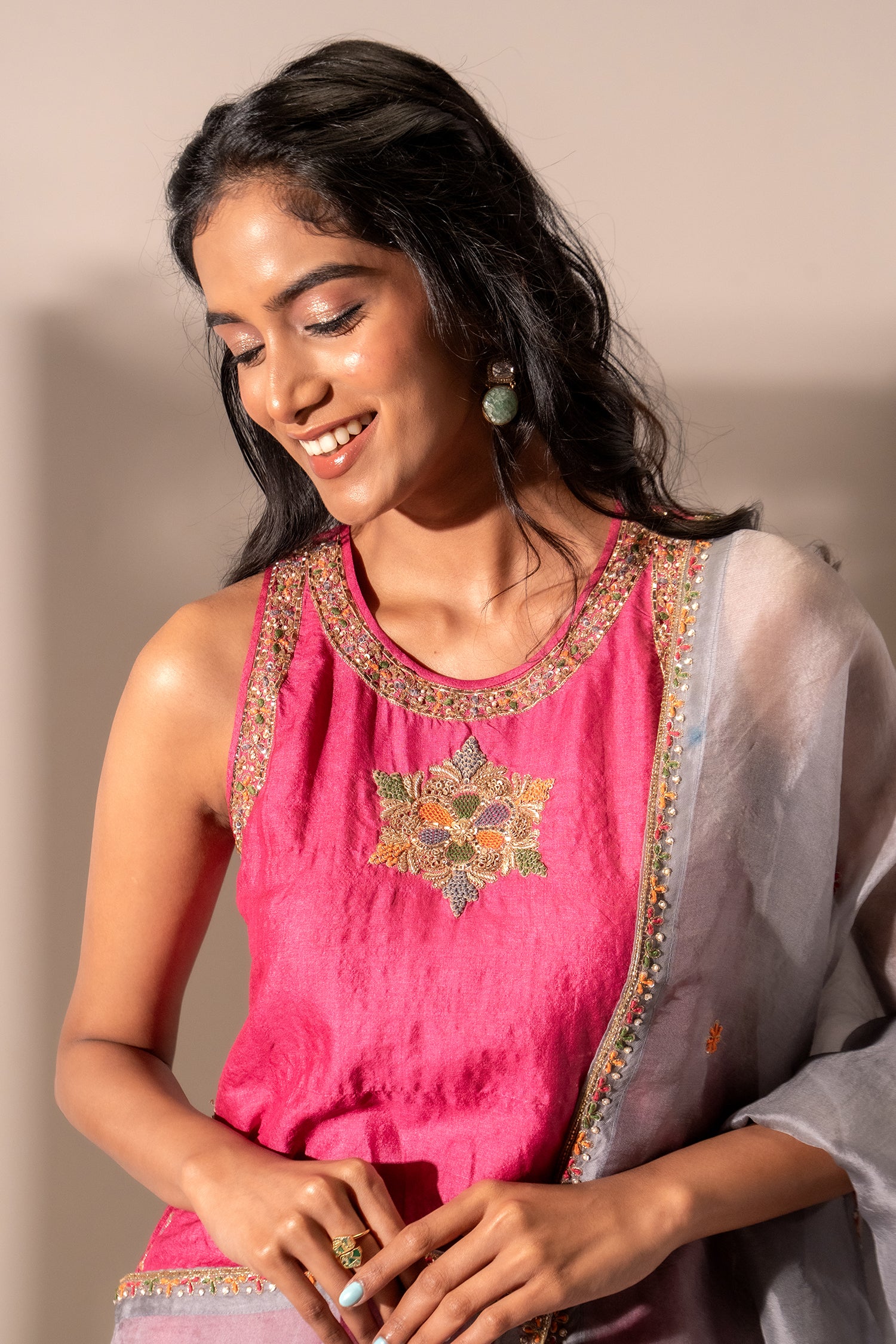 Magenta Pink Suit Set