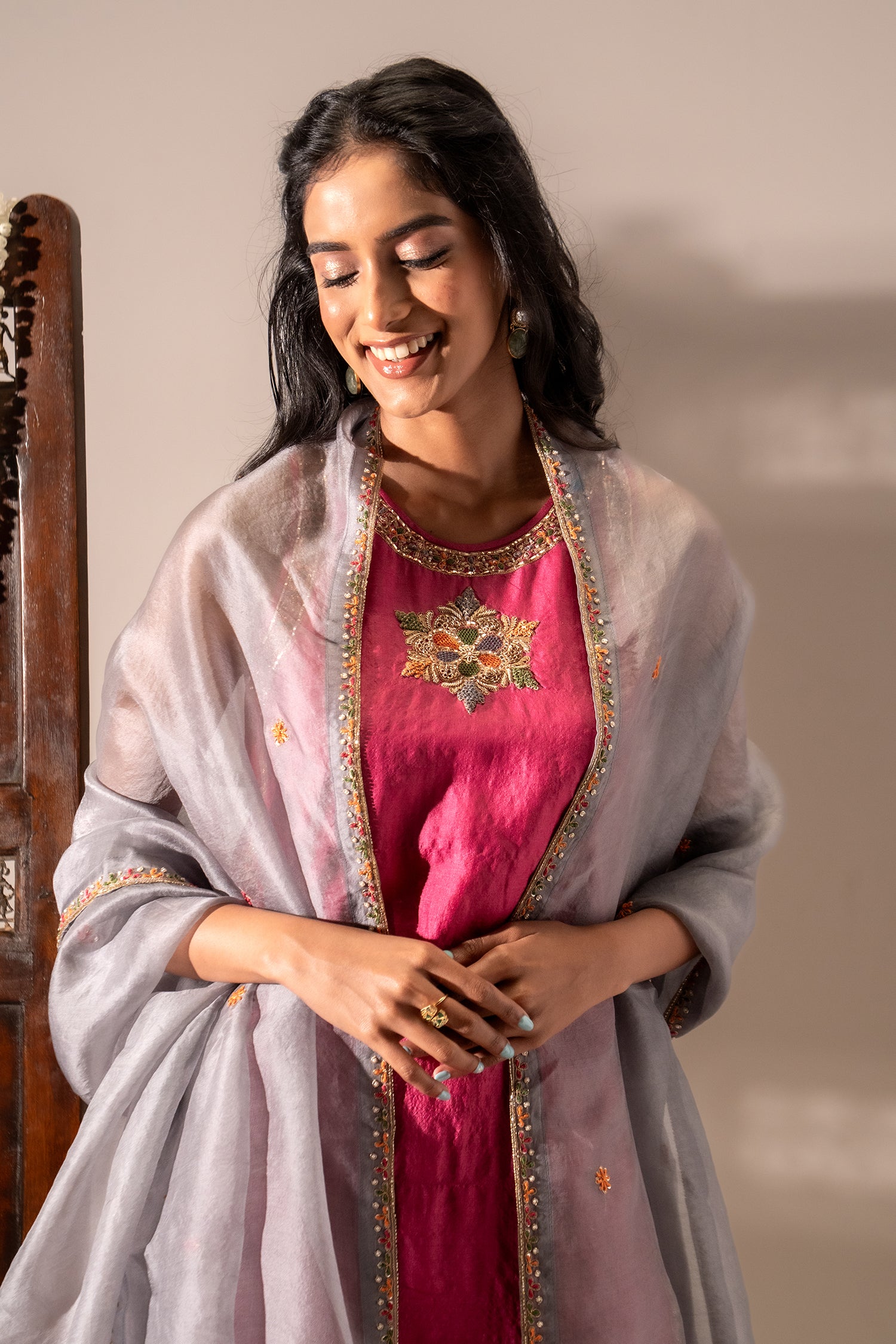 Magenta Pink Suit Set