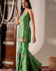 Green Gharara Set
