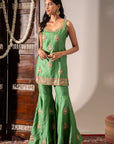 Green Gharara Set