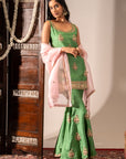 Green Gharara Set