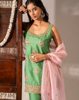 Green Gharara Set
