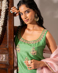 Green Gharara Set
