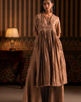 Bronze Anarkali Suit Set