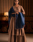 Bronze Anarkali Suit Set