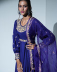 Indigo Anarkali Suit Set