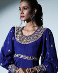 Indigo Anarkali Suit Set