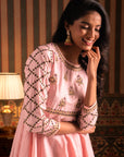 Baby Pink Anarkali Suit Set