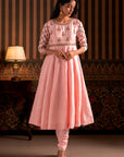 Baby Pink Anarkali Suit Set