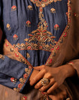 Royal Blue Anarkali Suit Set