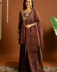 Brown Sharara Set