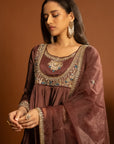 Brown Sharara Set