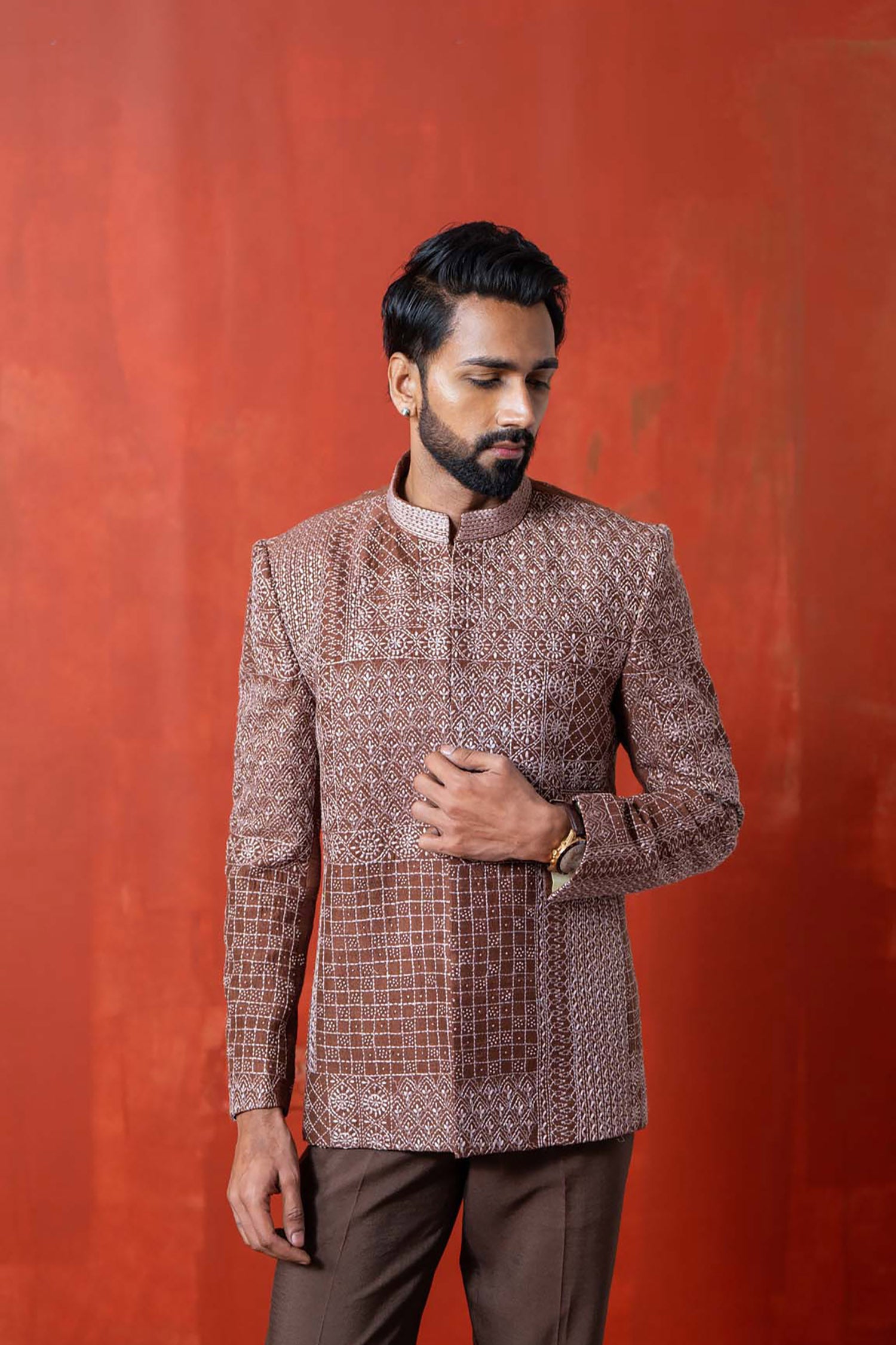 Brown Kantha