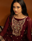 Maroon Sharara Set