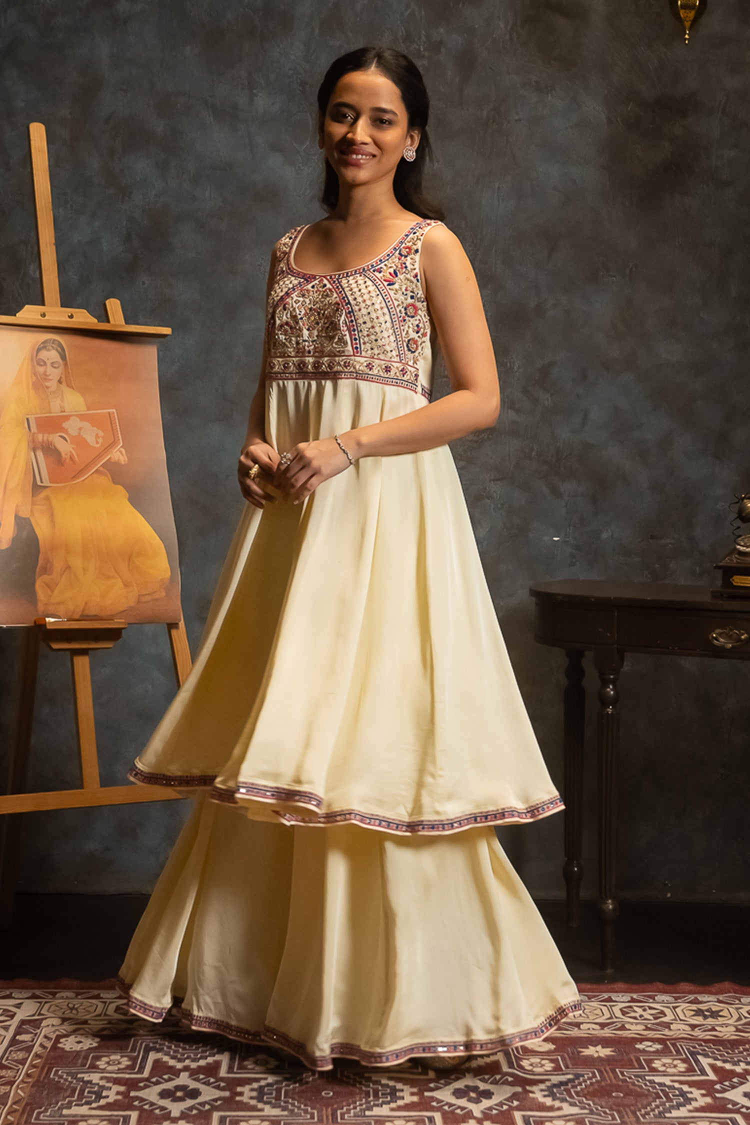 Ivory Palazo Suit Set
