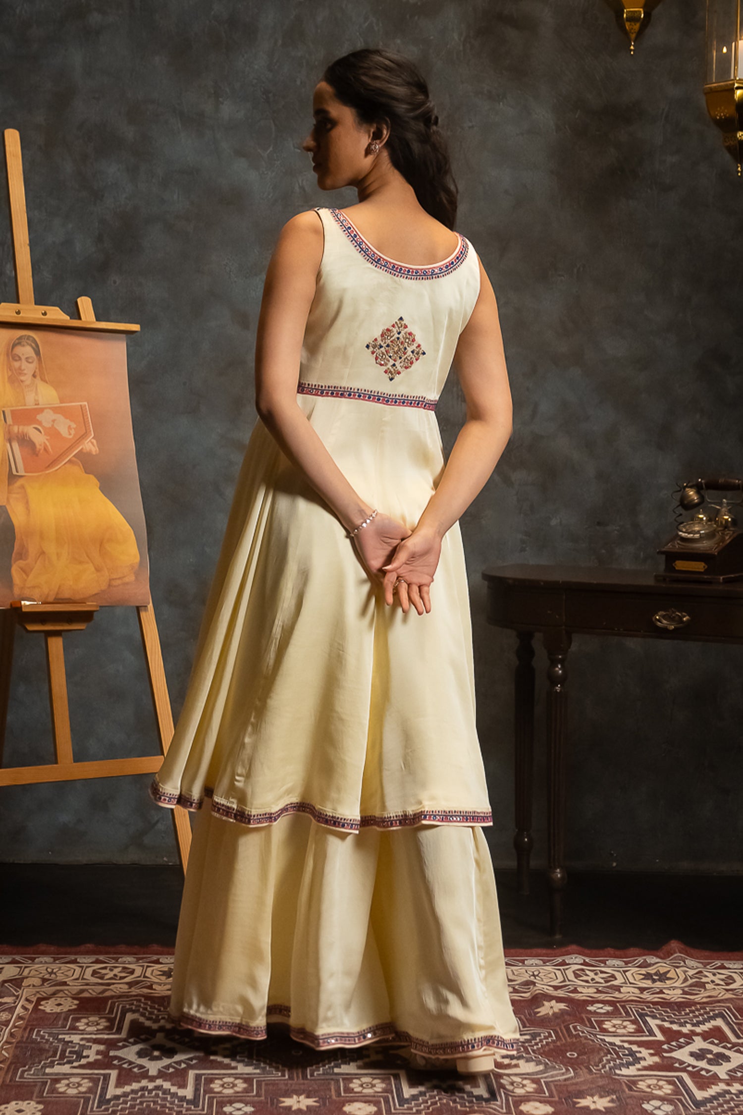 Ivory Palazo Suit Set