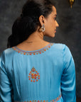 Blue Anarkali Suit Set