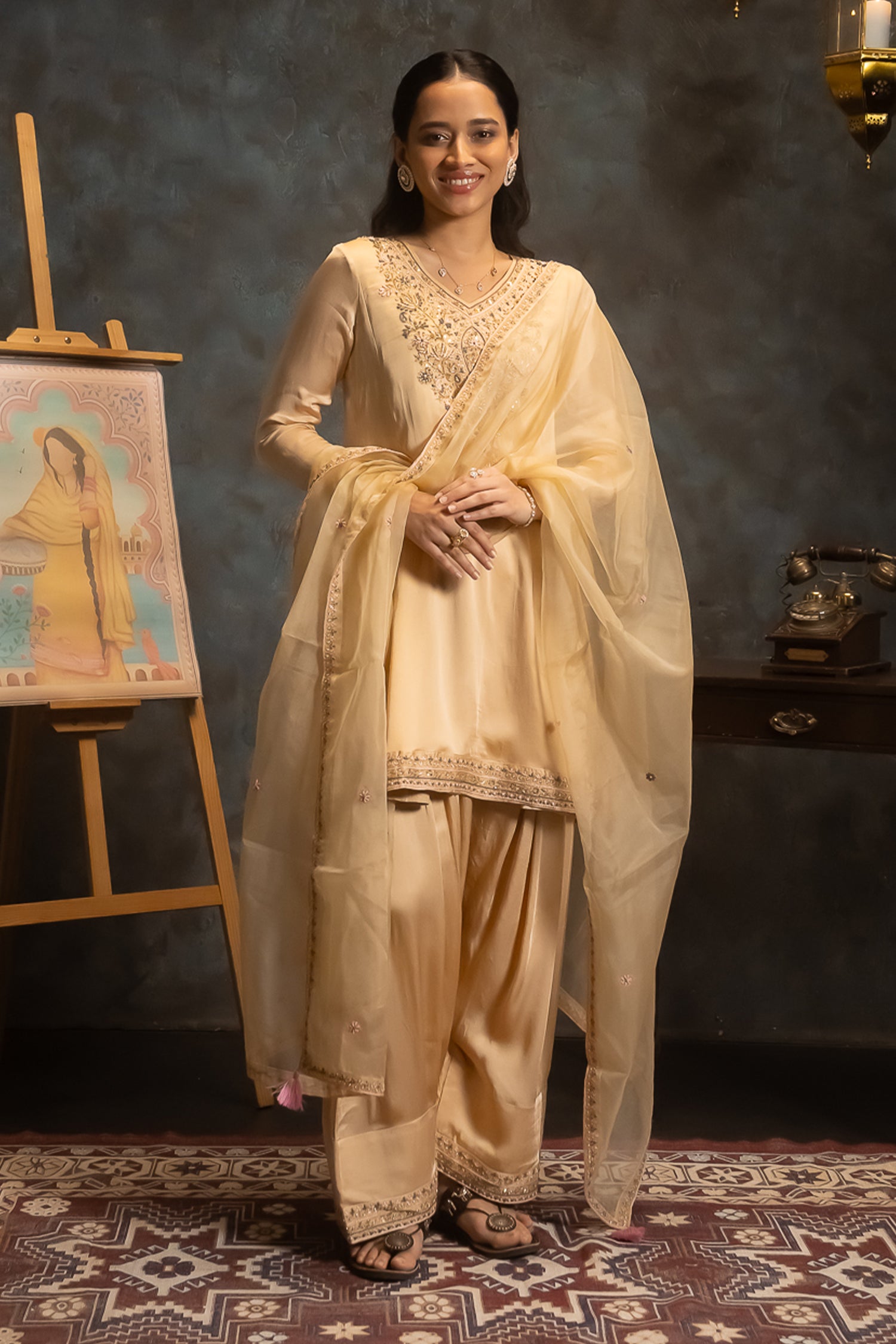 Butterscotch Punjabi Suit Set