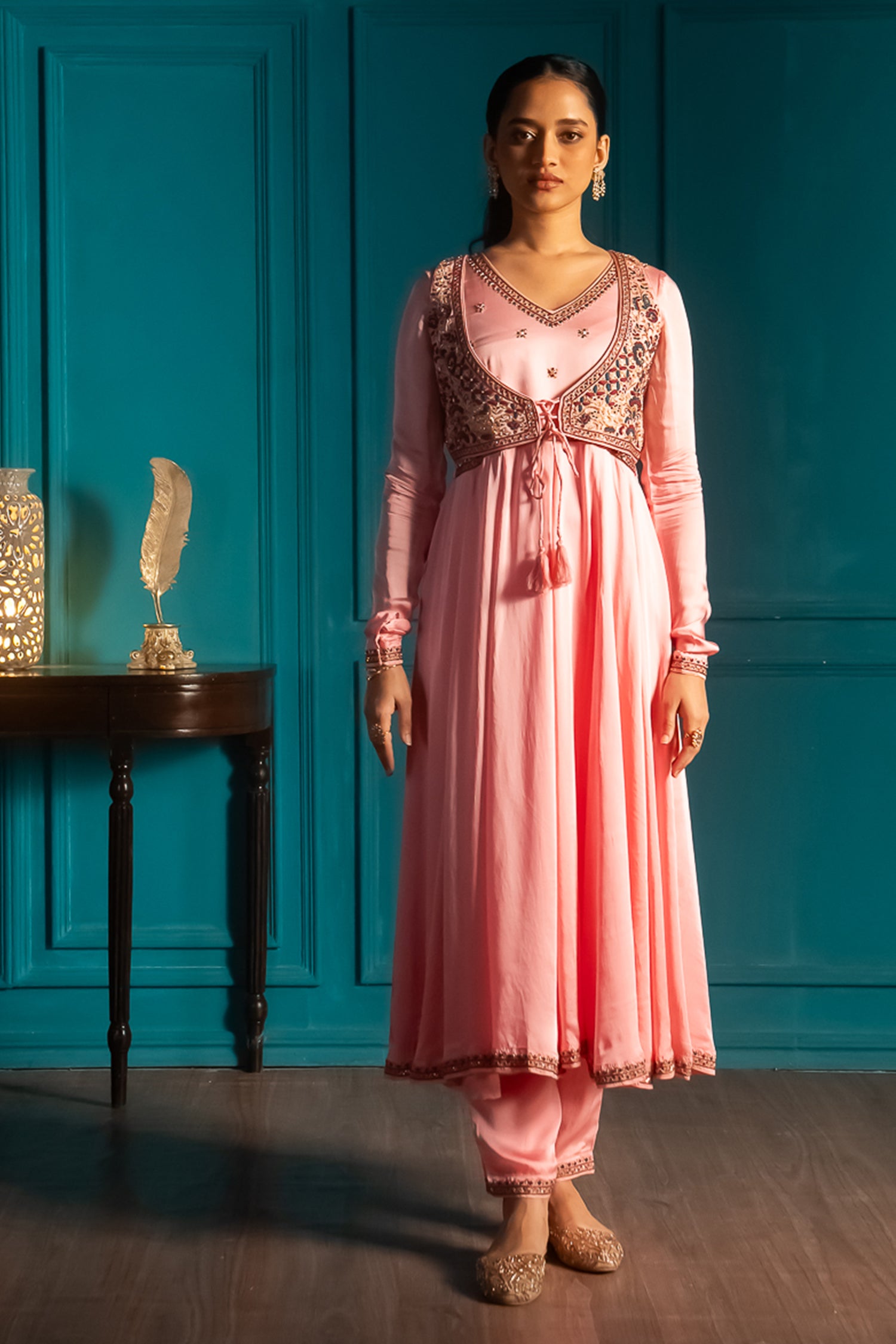 Pink Anarkali Suit Set