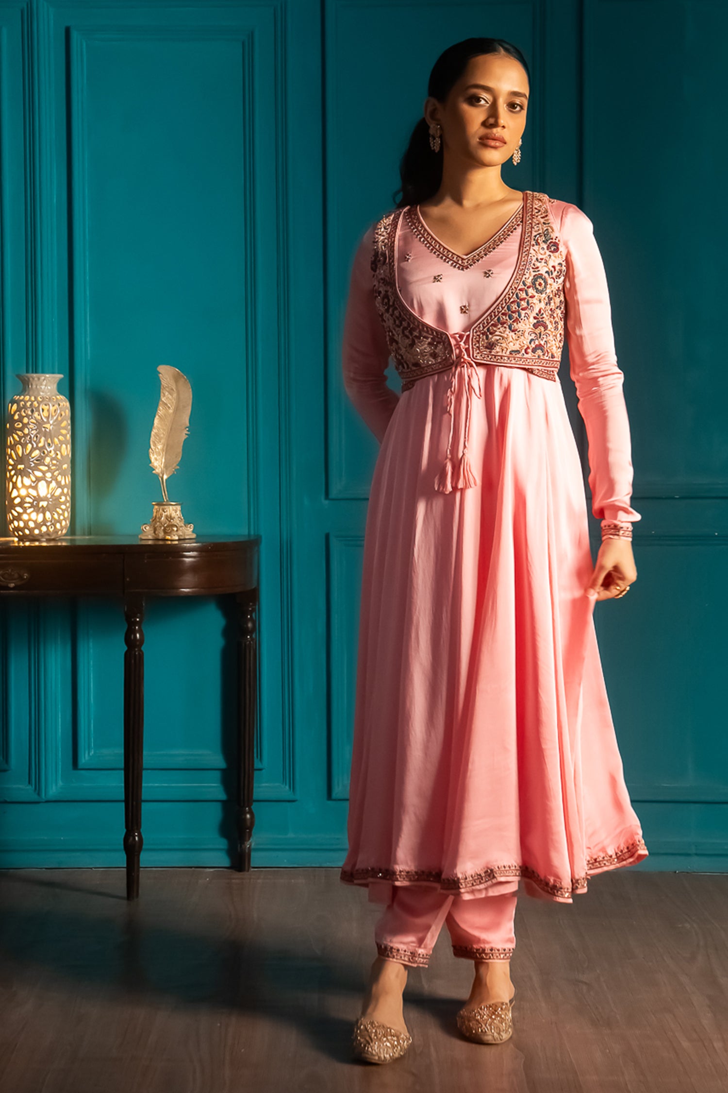 Pink Anarkali Suit Set